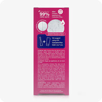 For Conceive Plus Duo Combo Fertility Lubricant Bundle, the image displays the back panel of the 8x4g pre-filled applicator box. It emphasizes 99% viable sperm after two hours, the optimal environment created for sperm, and recommends pairing with the Multi-Use Tube. Clinical use, cautions, storage instructions, and ingredients are also detailed clearly.