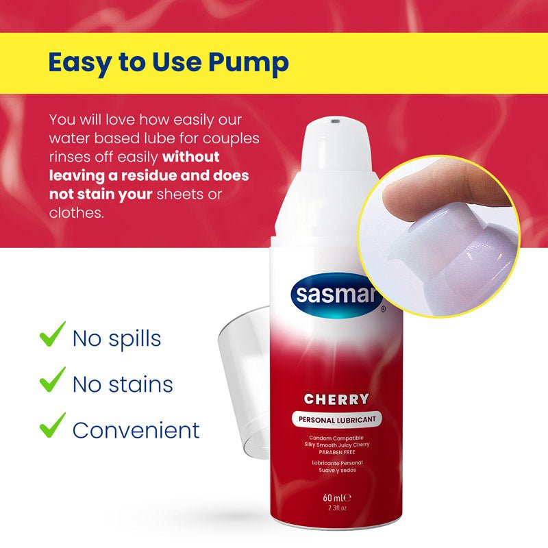 Sasmar Cherry Flavor Personal Lubricant - Conceive Plus® Europe