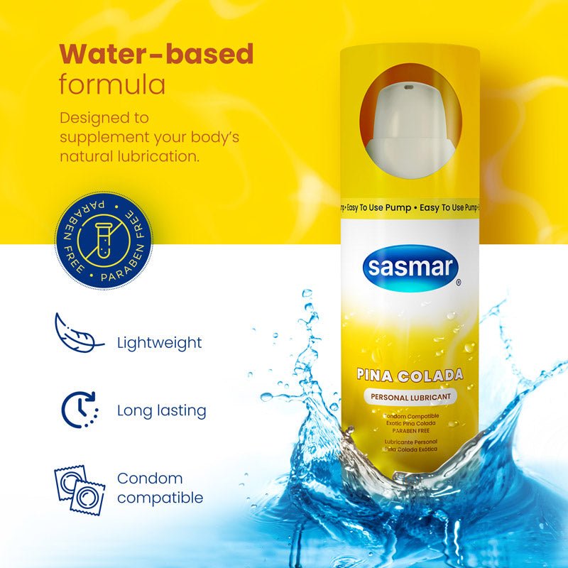 Sasmar Pina Colada Flavor Personal Lubricant - Conceive Plus® Europe